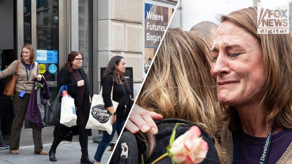 Video shows emotional former USAID workers leave federal building after being placed on leave