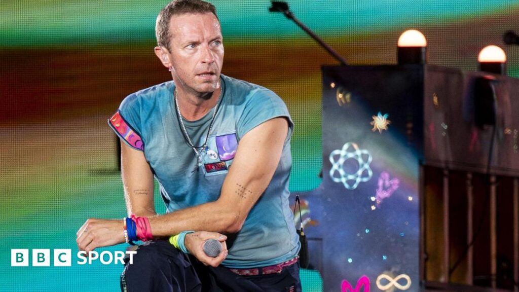 Chris Martin of British band Coldplay