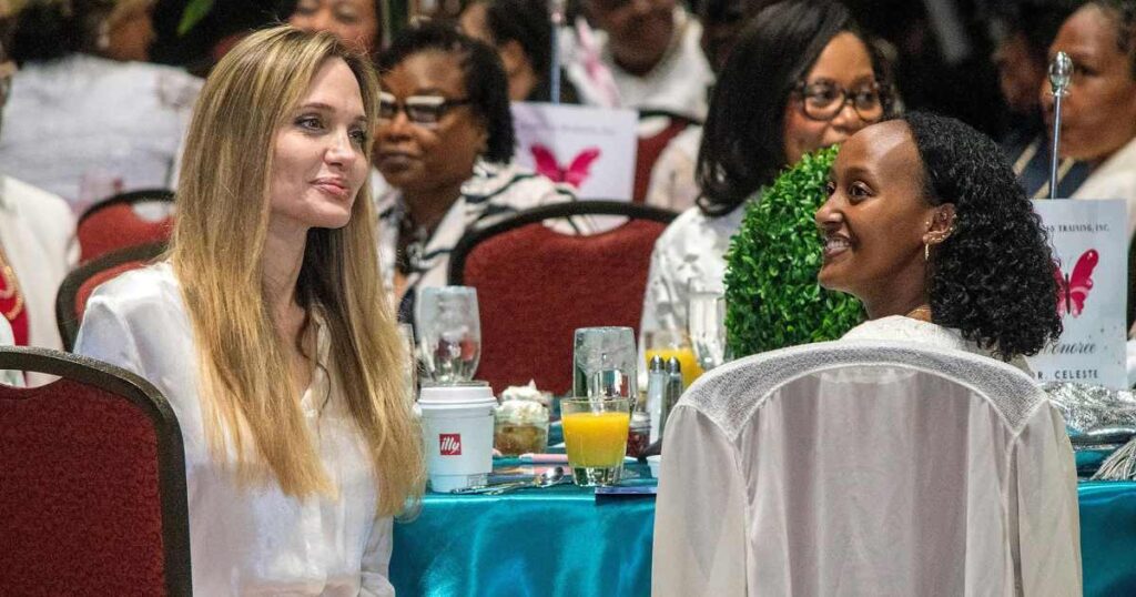 Angelina Jolie Supports Zahara at Mother-Daughter College Event