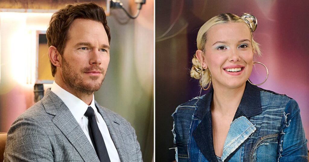 Chris Pratt Protects Millie Bobby Brown From a Wardrobe Malfunction