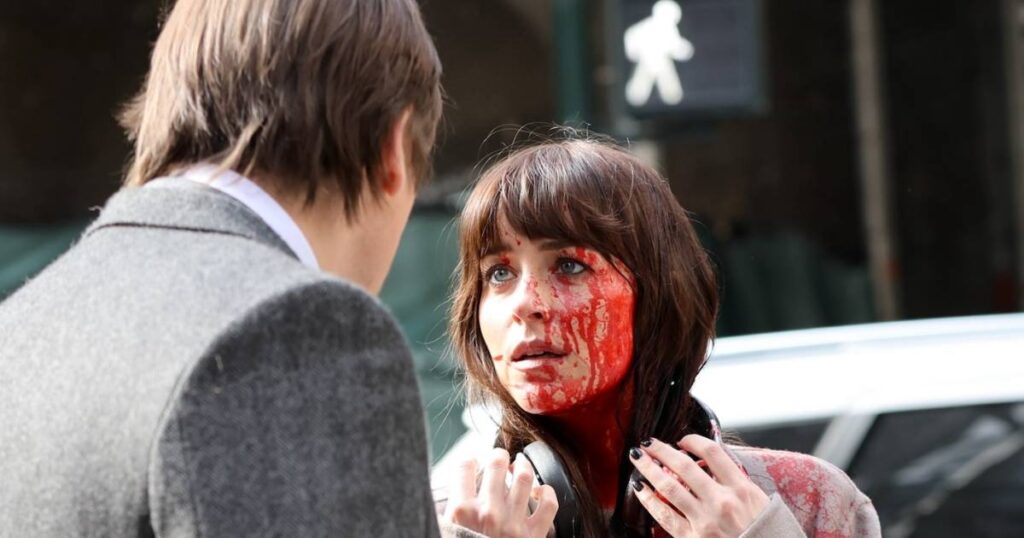 Dakota Johnson Is Covered in Blood While Filming Verity in NYC