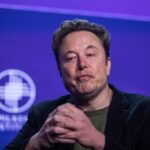 Elon Musk speaks at a conference in Beverly Hills