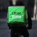 Uber Eats bike courier