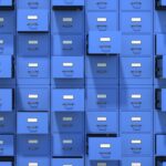 An illustration of stacks of filing cabinets