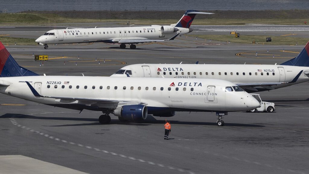 Wing of Delta plane clips runway while landing at LaGuardia Airport