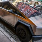 Tesla Cybertruck is seen parked on a street in Brooklyn, New York City, United States of America on July 7th, 2024. (Photo by Beata Zawrzel/NurPhoto via Getty Images)