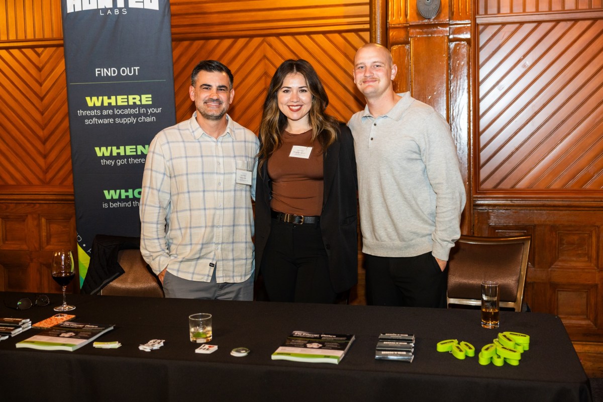 Hunted Labs founders, Tim Barone, Amanda Aguayo, Hayden Smith