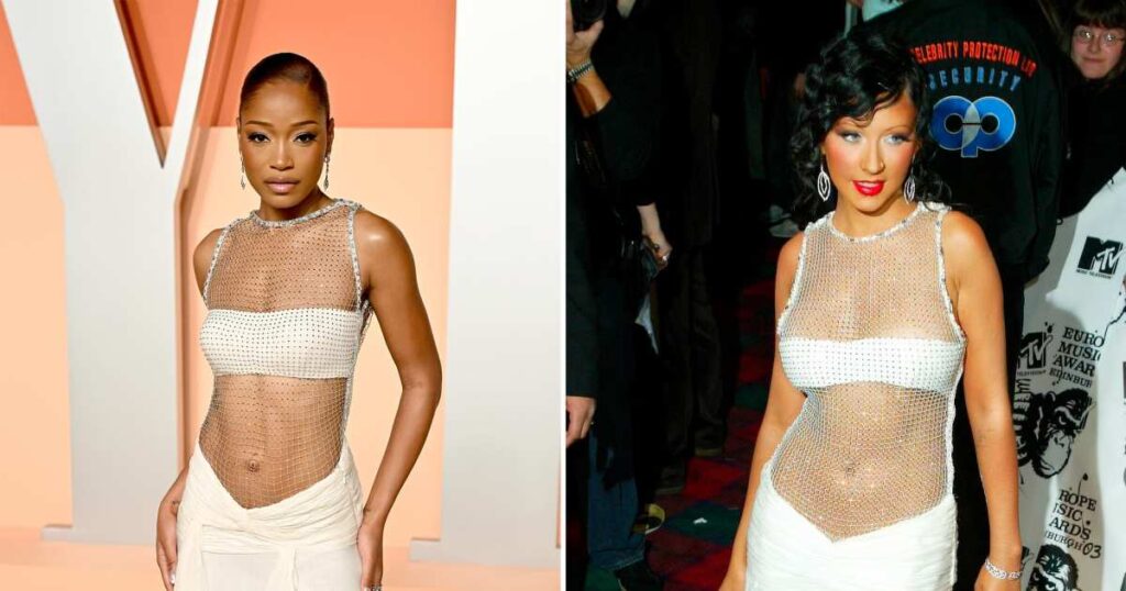 Keke Palmer Wears Christina Aguilera’s Dress at 2025 Oscars