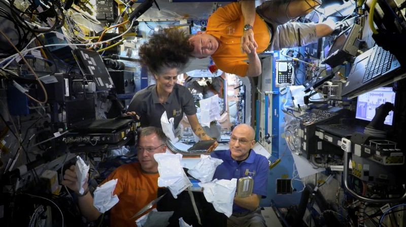 Astronaut crew docks with space station to replace 'Butch and Suni'