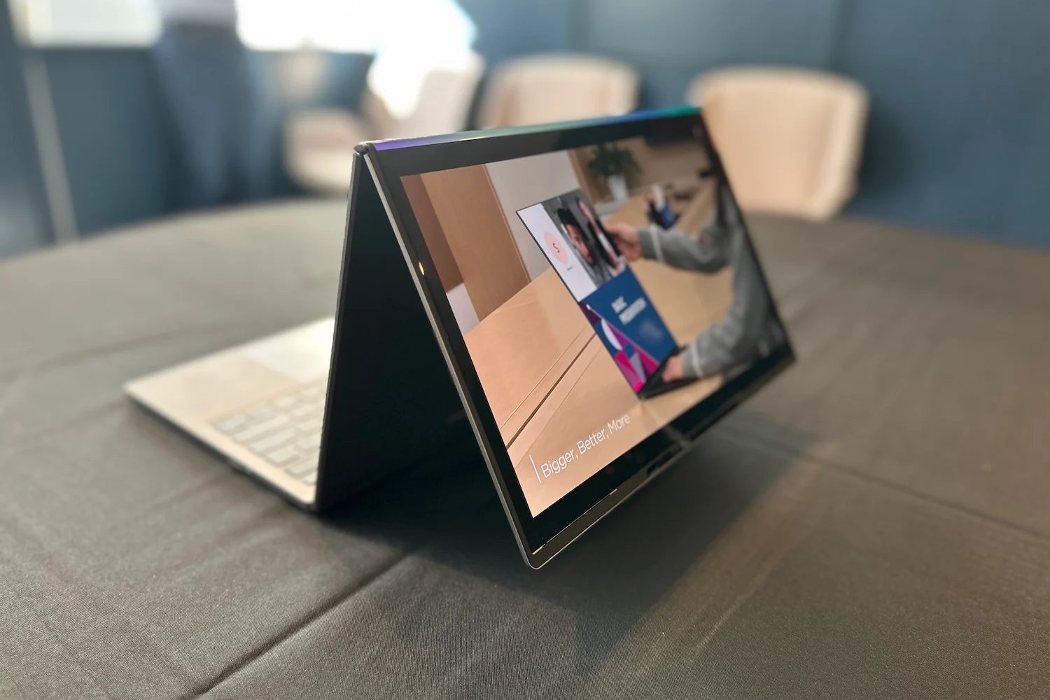 Lenovo showed off a bunch of new concept laptops at MWC 2025, including this "flip over" display.