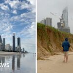 Ex-cyclone Alfred erodes Australia's Gold Coast beach