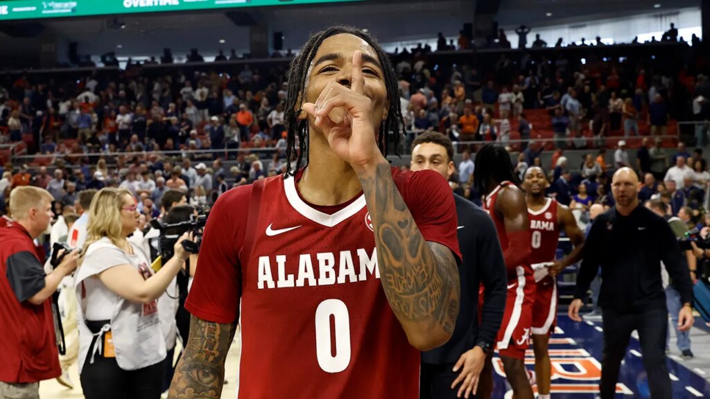 College basketball: No. 7 Alabama beats No. 1 Auburn on overtime buzzer-beater