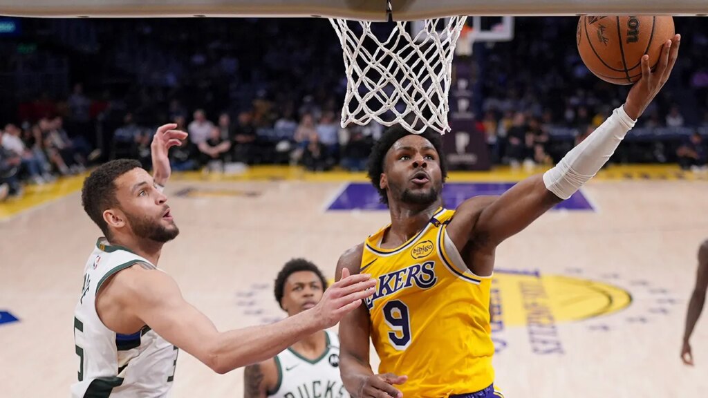 NBA news: Lakers' Bronny James sets career-high in scoring in loss to Bucks