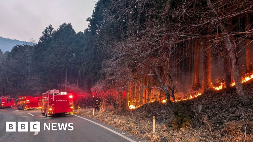 Thousands evacuated as Japan's biggest fire in decades continues to burn