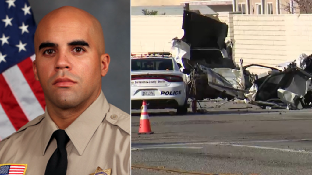 California deputy killed after crash during pursuit split his cruiser in two