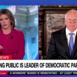 Former VP pick Tim Walz avoids answering who leads the Dems now