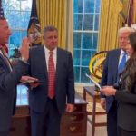 US Secret Service Director Sean Curran sworn in by DHS Secretary Noem