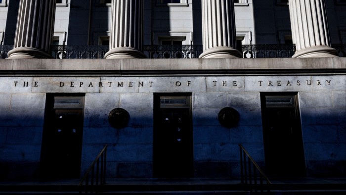 The US Treasury building in Washington