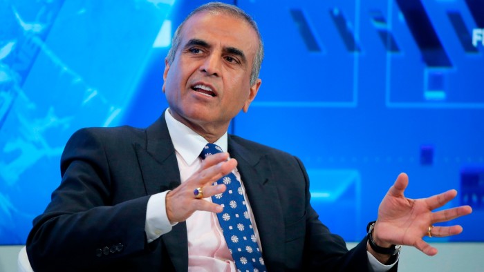 Sunil Bharti Mittal in Davos, Switzerland in January 2017