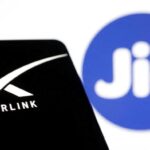 The image shows the Starlink logo and the Jio logo