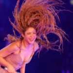 Shakira performs during her ‘Las Mujeres Ya No Ya Lloran’ (Women No Longer Cry) world tour in Buenos Aires, Argentina on March 7