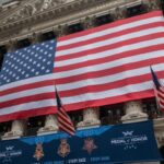 The US flag outside the New York Stock Exchange