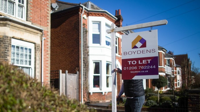 Letting sign outside a house