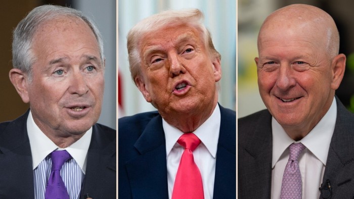 Stephen Schwarzman, Donald Trump and David Solomon