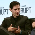 Telegram's founder Pavel Durov onstage at TC Disrupt