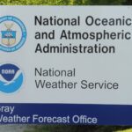 A NOAA NWS sign.