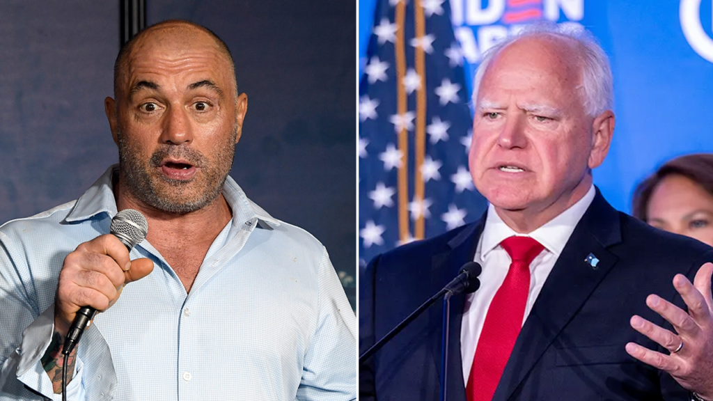 Joe Rogan poked fun at Tim Walz and Democrats for struggling with male voters