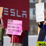 Tesla vehicles, charging stations targeted as protesters denounce DOGE, Elon Musk