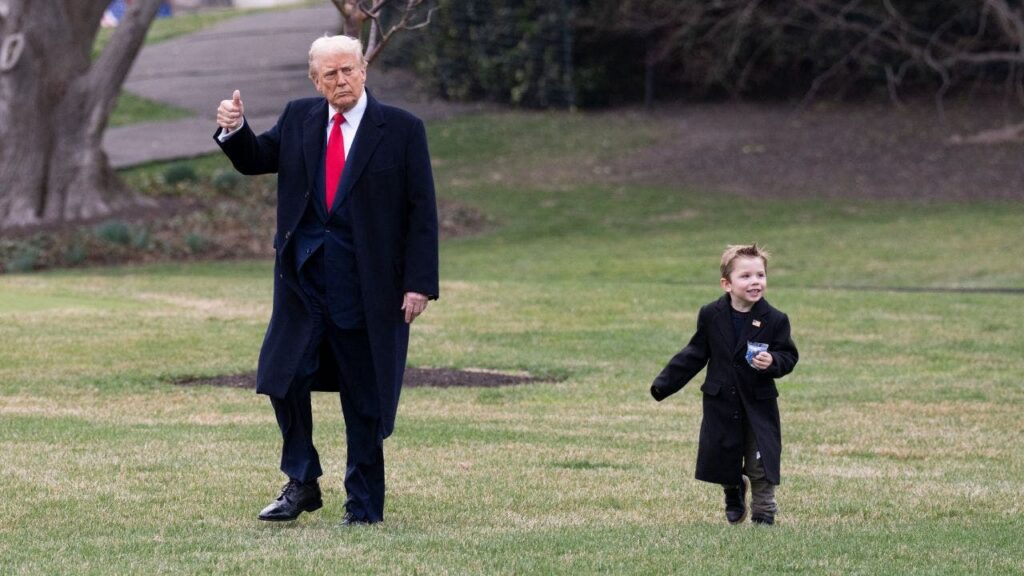 Heartwarming moment of Trump walking with Musk’s son 'Lil X' goes viral