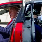 Biden also paraded electric vehicles at the White House, when he drove a Jeep Wrangler in 2021