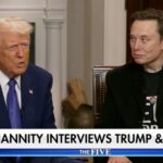 Donald Trump and Elon Musk sit down for an interview with Sean Hannity of Fox News scheduled to air Feb. 17, 2025.