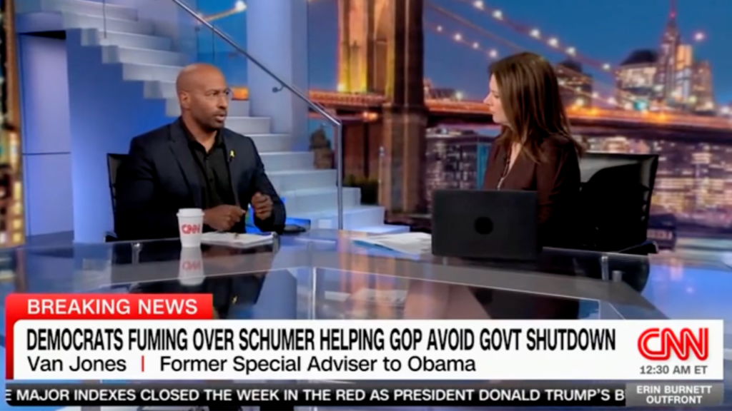 Van Jones remarks on 'volcanic anger' Dems have for Schumer over spending bill